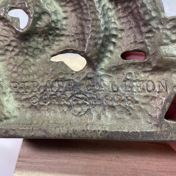 Vintage Connecticut Foundry Pirate Galleon Cast Iron Painted Bookends Pirates - Picture 7 of 15